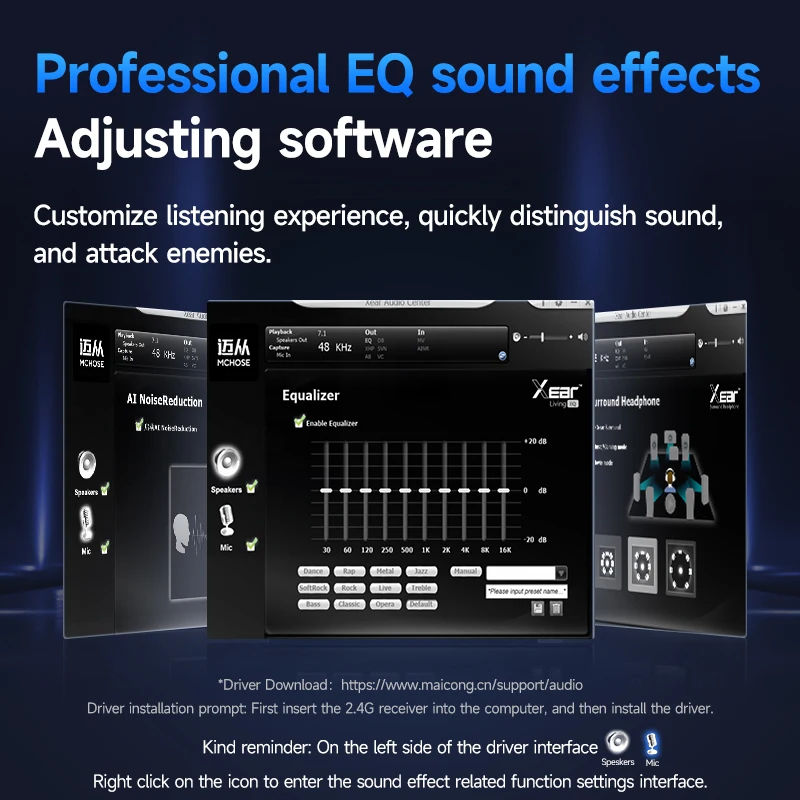 MCHOSE V9 Pro Wireless Gaming Headset with Microphone - Over-Ear Bluetooth Headphones for PC - Image 5