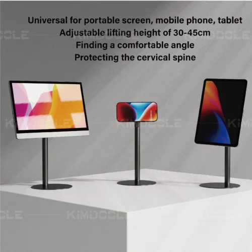 Alternative view of Artpowers Portable Monitor Stand Height Adjustable Magnetic Monitor Tablet Stand Free Standing Low Profile Desk Mount Monitor