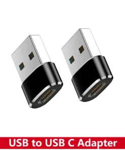 USB to USB C Adapter for iPhone 17 USB C Female to USB Male Car Charger Adapter Type C Converter for Apple 16 for Samsung Galaxy