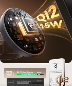 Alternative view of Joyroom Qi2 Magnetic Charging Station for Apple Fast Wireless Charger for iPhone 17 16 15 Pro Max for iWatch for AirPods JR-W23