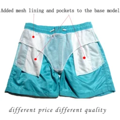 Alternative view of Men's Swim Shorts Quick Dry Breathable Board Shorts with Pockets for Beach Surfing Summer