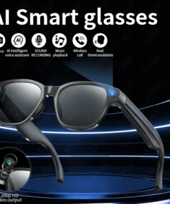New AI Smart Glasses 800W Camera WIFI+Bluetooth Real-time Transmission Sunglasses Touch Control Video Record Glasses Android IOS