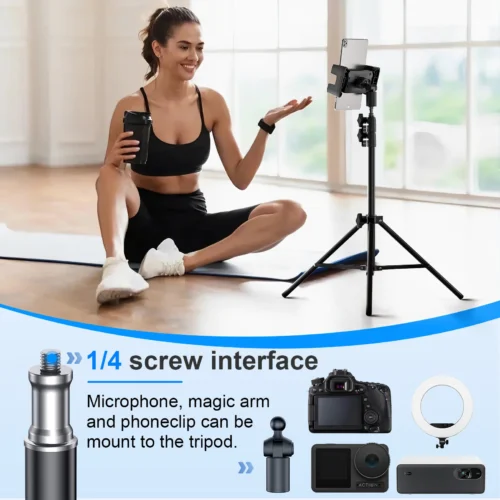 Alternative view of Adjustable Tripod Floor Stand for Tablets and Smartphones