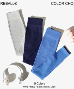 High Waist Ribbed Seamless Yoga Pants for Women - Tummy Control Fitness Leggings