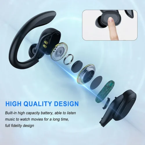 Alternative view of Sports Wireless Earphones with Earhooks for Running - Bluetooth In-Ear Headphones