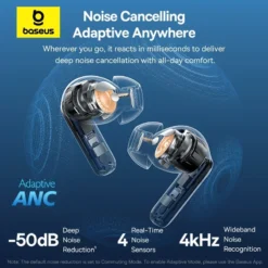 Alternative view of Wireless Earbuds with 50dB Noise Cancellation, Hi-Res Audio, IP55 Rating