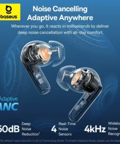 Alternative view of Baseus EP10 Pro Wireless ANC Earbuds - Bluetooth 6.0, 50dB Noise Cancellation, Hi-Res Audio, IP55 Rating