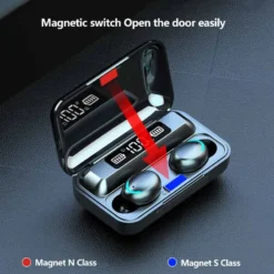 Alternative view of F9 Wireless Bluetooth Earbuds with Digital Display and Portable Charging Case