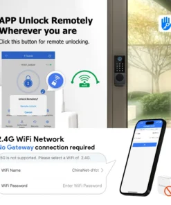 TTLock Smart Door Lock - WiFi, Fingerprint, Waterproof, Keyless Access