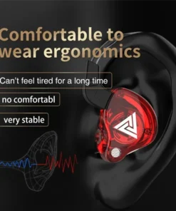 Alternative view of QKZ AK6 Wired Earbuds with Mic - 3.5MM HiFi In-Ear Headphones for Sports and Music, Copper Drivers, Bass Stereo