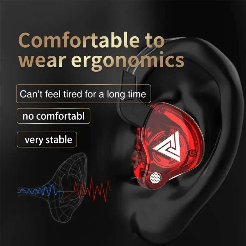QKZ AK6 Wired Earbuds with Mic - 3.5MM HiFi In-Ear Headphones for Sports and Music, Copper Drivers, Bass Stereo - Image 2