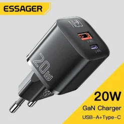 Essager 20W GaN USB-C Charger with Compact Design for iPhone and iPad Users