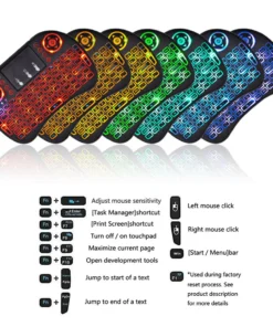 Alternative view of 2.4G Air Mouse with Touchpad Keyboard i8 Arabic French Spanish Russian Backlit Mini Wireless Keyboard for PC Android TV Box