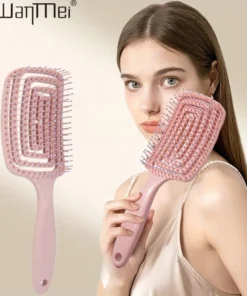 WANMEI Volumizing Detangling Hair Massage comb Hair Massage Comb with Hollowed-Out Design hair styling tools for real hair wigs