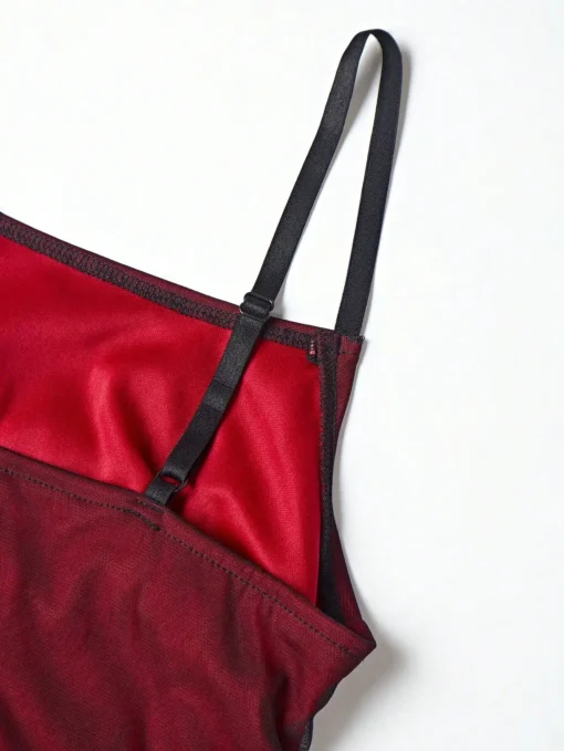 Off-Shoulder Long Dress with Pleated Skirt for Women in Elegant Red - Image 5