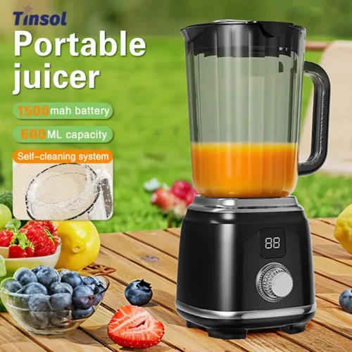 TINSOL Multifunctional Juicer Blender - 10 Blades, 3000mAh, Ice Crusher Activity