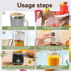 Alternative view of TINSOL Multifunctional Juicer Blender with 10 Blades and Ice Crusher for Smoothies and Juices