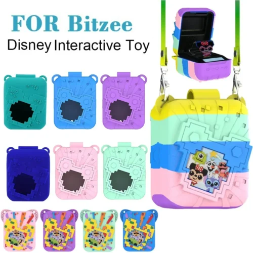 For Bitzee Dis ney Interactive Toy Digital Pet Silicone Protective Cover With Lanyard Dustproof Shockproof Carry Case Accessorie