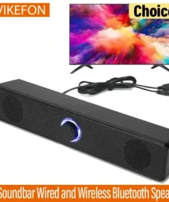 Bluetooth USB Soundbar Speaker for TV, PC, and Laptop – Home Theater Audio System