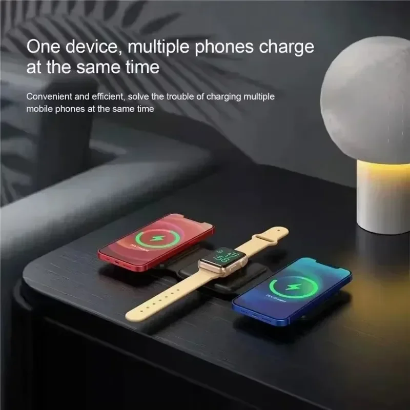 3 in 1 Wireless Charger Dock for iPhone 16/15/14/13/12, Apple Watch, and AirPods Pro with Fast Charging - Image 6