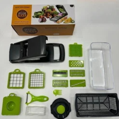 Alternative view of Vegetable Slicer and Shredder Set with Basket – Food-Grade Cutter for Fruits and Vegetables