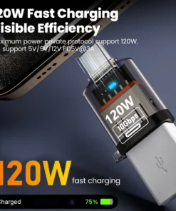 Alternative view of Olaf 120W Type C To USB A OTG Adapter USB 3.2 to Type C Fast Charging Connector For iPhone 15 16 Macbook iPad Huawei P60Xiaomi