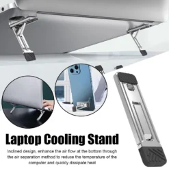 Alternative view of Mini Aluminum Laptop Stand with Adjustable Height for MacBook and Notebooks