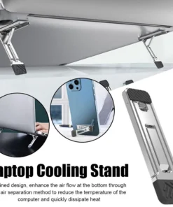 Alternative view of Xnyocn Mini Aluminum Laptop Stand with 3 Height Adjustments for MacBook and Notebooks