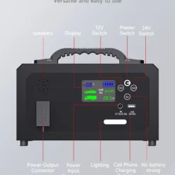 Alternative view of 6000A Super Capacitor Jump Starter with Automatic Maintainer for 12V and 24V Car, Truck, and Marine Batteries