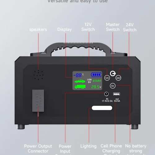 Alternative view of 12V 24V Portable Lithium Jump Starter 6000A,Car Battery Booster,USB-C Powerbank Charger,For up to 20L Gas and 16L Diesel Engines
