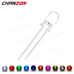 5mm LED Diodes Set - Assorted Colors Including Warm White, Red, Green, Blue, UV, Purple, Yellow, Orange, Pink