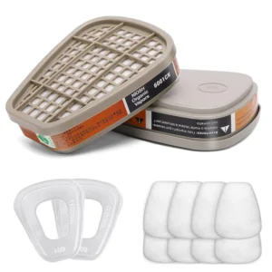 Activated Carbon Cartridge Filter for Effective Gas and Vapor Filtration in 3M Respirators