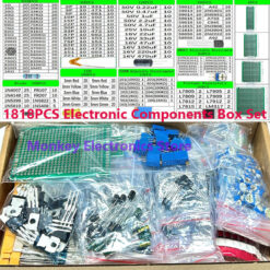 Electronic Components DIY Kit with LEDs, Capacitors, and Resistors for Hobbyists and Engineers