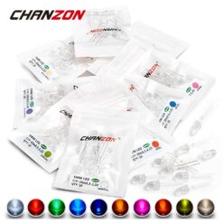 Alternative view of 5mm LED Diodes Set - Assorted Colors Including Warm White, Red, Green, Blue, UV, Purple, Yellow, Orange, Pink