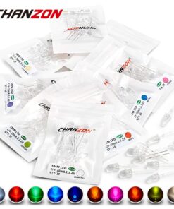 Alternative view of 100pcs 5mm LED Diode Ultra Bright Warm White Red Green Blue UV Purple Yellow Orange Pink Multicolor 2V 3V Emitting Assortedt Set