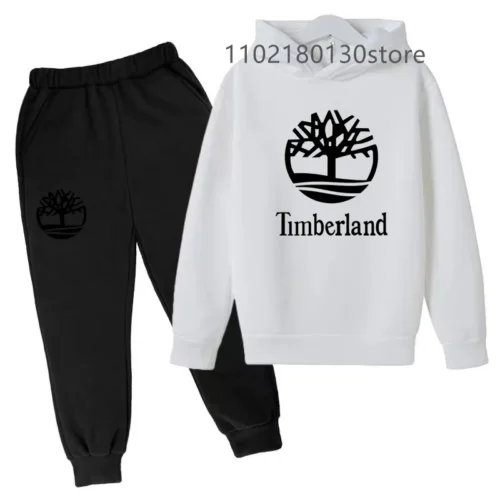 Alternative view of Kids Casual Spring Autumn 2pcs Letter Print Long Sleeve Hoodie+Pants Tracksuits 2-13 Years Boys Girls Fashion Child Clothes Sets