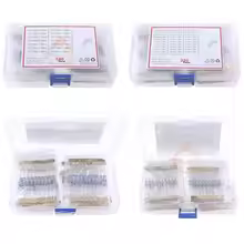 1/2W 1W Fuse Wirewound Resistor Mix kit Box 5color ring 0.1ohm 0.12R 0.15R 0.2R 0.33R 0.39R 0.47R 10ohm 22R 33R 47R 51R 82R 100R