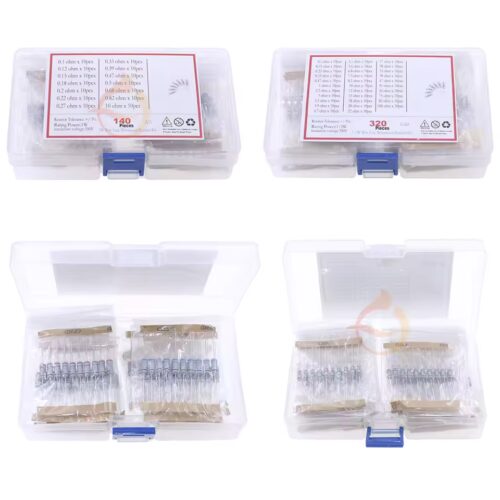 Alternative view of 1/2W 1W Fuse Wirewound Resistor Mix kit Box 5color ring 0.1ohm 0.12R 0.15R 0.2R 0.33R 0.39R 0.47R 10ohm 22R 33R 47R 51R 82R 100R