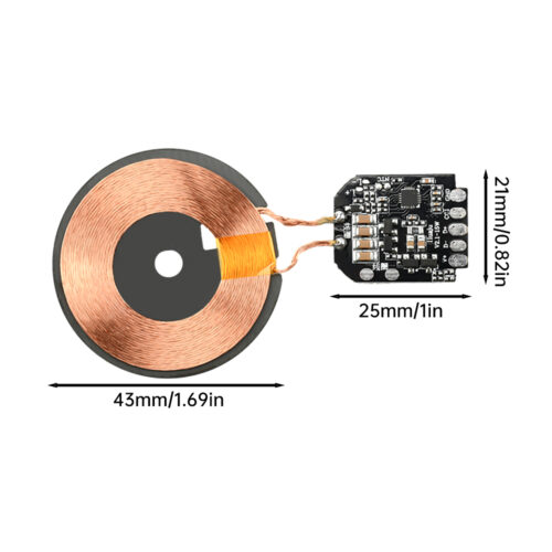 Alternative view of diymore 15W Wireless Charging Module Transmitter PCBA Wireless Charger Motherboard Magnetic Wireless Charging Motherboard + Coil