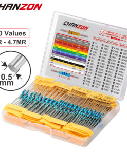 60 Values 1/4W 1% Metal Film Resistors Kit 300Pcs 1 ohm - 4.7M ohm 1/4 Watt W High Precision MF Resistance Set Assortment