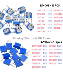 Alternative view of 1818pcs electronic components diy kit led pcb capacitor resistor 2n2222 RM063 3296W potentiometers ne555 lm317 Diodes Monolithic