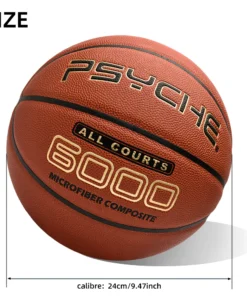 Alternative view of PSYCHE Official Size 7 Basketball PU Leather Indoor Outdoor Ball Wear-Resistant Non-Slip for Professional Competition & Training