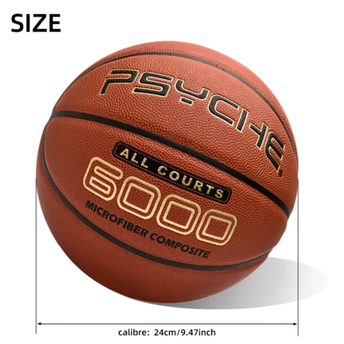Alternative view of PSYCHE Official Size 7 Basketball PU Leather Indoor Outdoor Ball Wear-Resistant Non-Slip for Professional Competition & Training