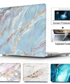 Laptop Case For Macbook Air Pro 13 Case 2025 2024 2023 M4 M3 M2 Air 15 Touch ID For Macbook Pro 16 12 14 Marble Hard Shell