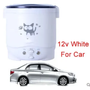 Mini Rice Cooker and Food Steamer with 1L/2L Capacity for Car and Truck - 1L 12V CAR