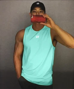 GITF Mannen Bodybuilding Tank Tops Gym Workout Fitness Mouwloos Shirt Running Kleding Stringer Singlet Zomer Toevallige Vest