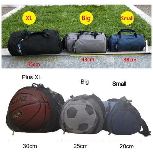 Men’s Gym Bag with Dual Compartment for Wet and Dry Storage for Training and Travel - Image 2