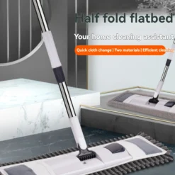 Alternative view of Folding Flat Mop with Chenille Head for Efficient Wet and Dry Cleaning