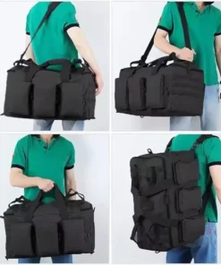 Alternative view of 55L Luggage Duffel Bag Camping Backpack Tactical Large Bags Men's Hiking Travel Mountaineering Trip Utility Gym Weekend Duffle