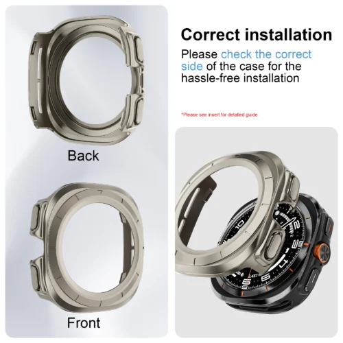 Alternative view of PC Case for Samsung Galaxy Watch new 8 Ultra 47mm Accessories Hollow Hard Frame Protective Bumper for Galaxy Watch 7 Ultra cover